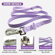 Schlichtes Design, einfarbiges Nylon-Hundehalsband-Leine-Set